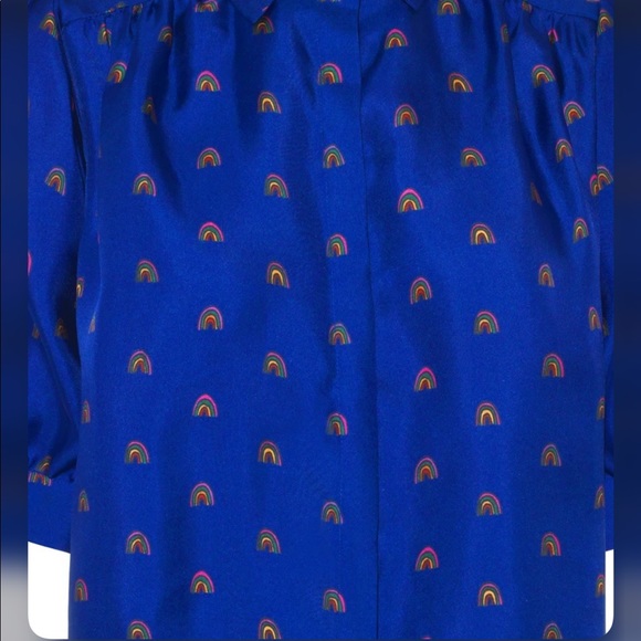 BNWT Lisou Betty Blue Rainbow Blouse. Sz 14UK/US 10. ASO Kate Middleton - Picture 6 of 9